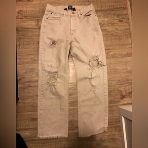 BDG Men's Relaxed Distressed Beige Jeans